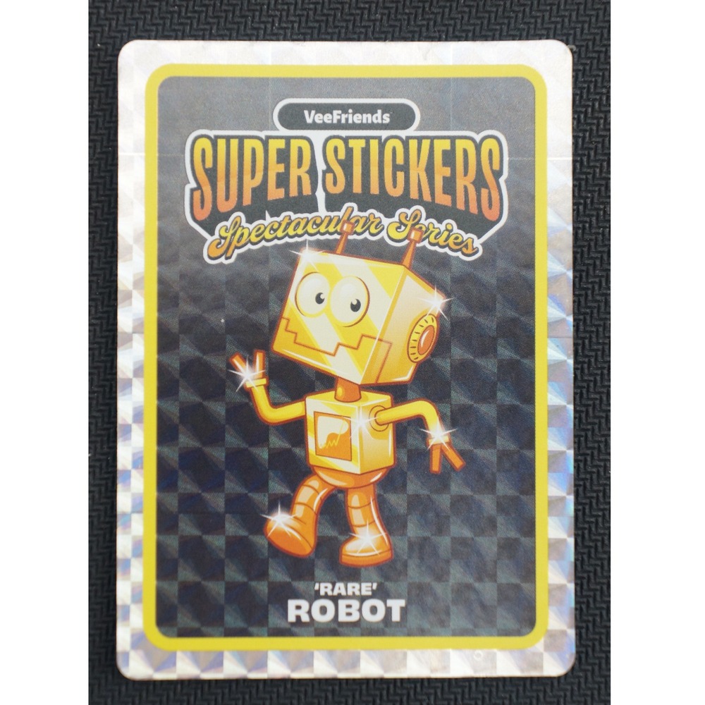 VeeFriends Super Stickers Spectacular Series Rare Robot Gold Base EUC